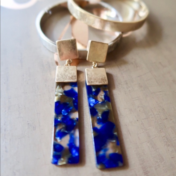 JASMINE- Colorful Art-inspired Geometric Earrings - Picture 3 of 6